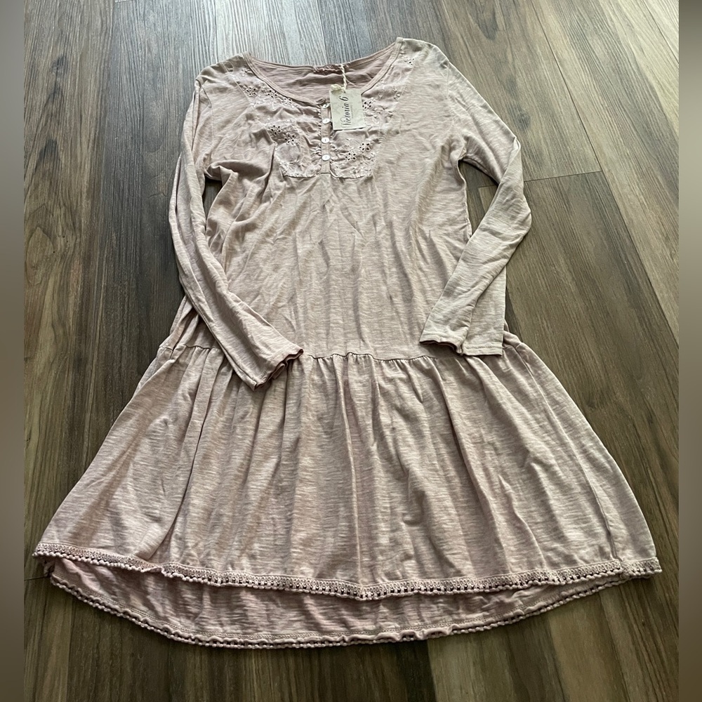Victoria K Blush Pink Embroidered Top